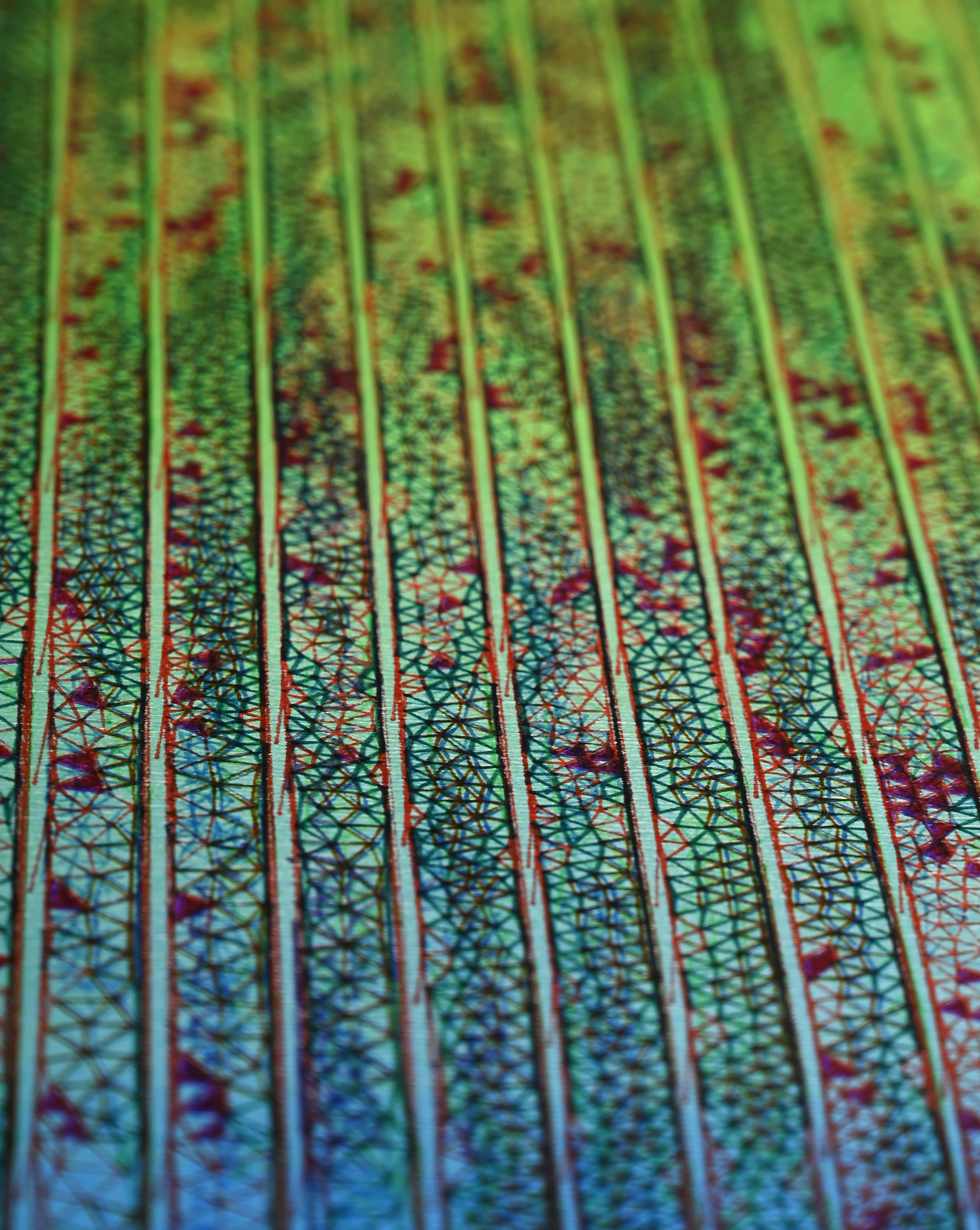 Geometric line art exploring grain texture and light – pen plotter art, generative art prints, algorithmic art