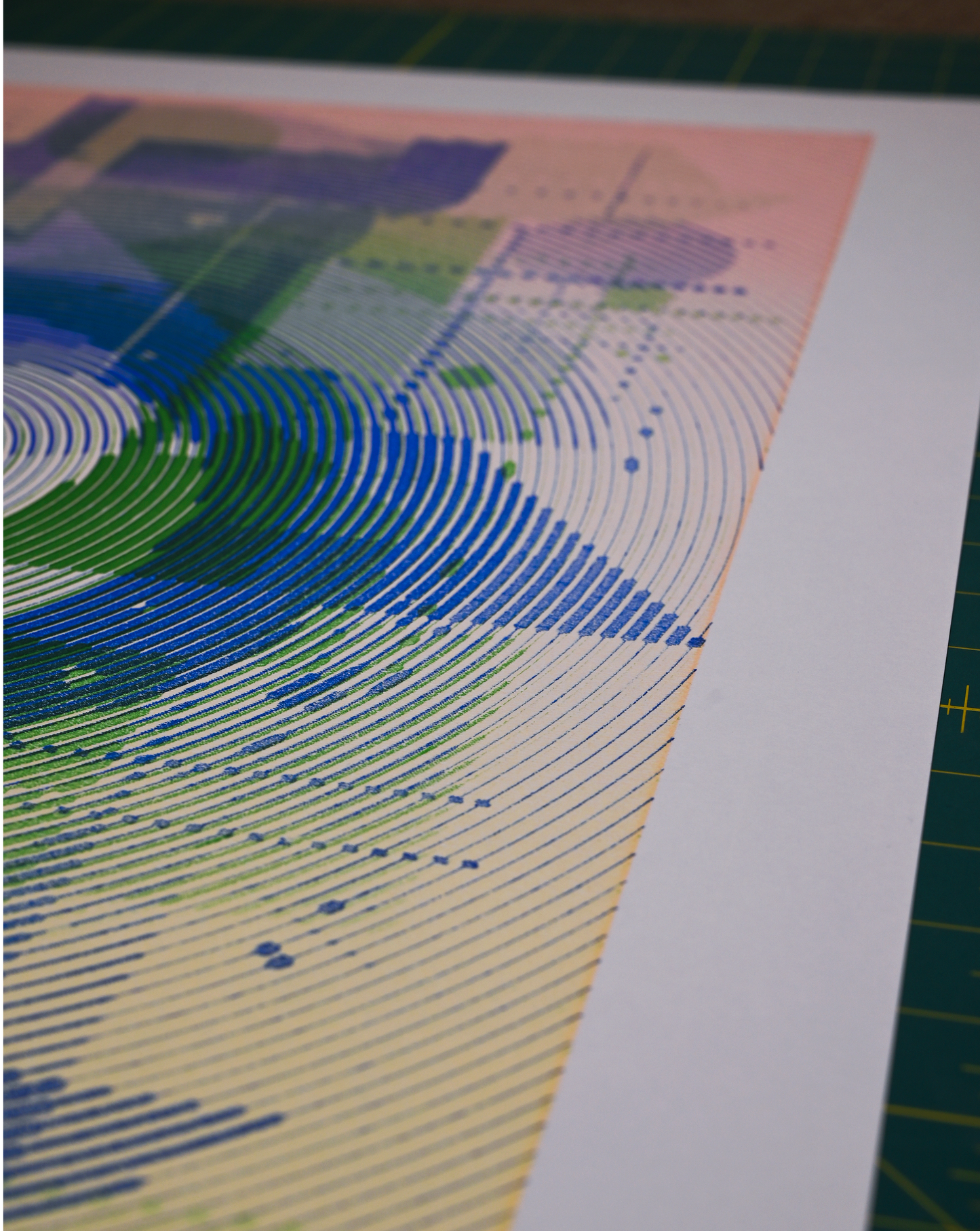 Abstract geometric line art symbolizing perception and depth – pen plotter art, generative art prints, algorithmic art
