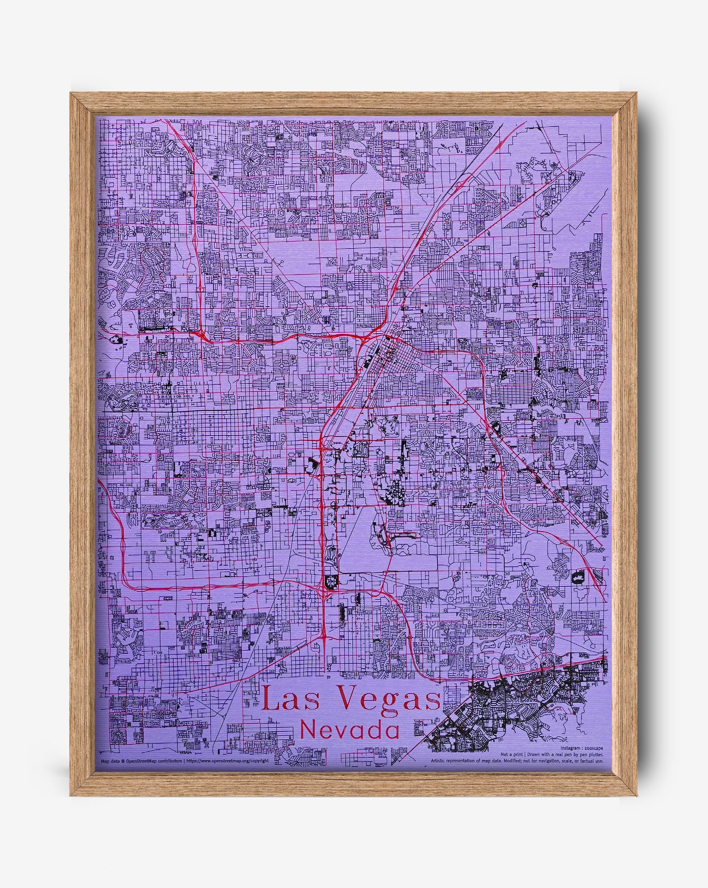 Las Vegas - 1 | Map 16" x 20"