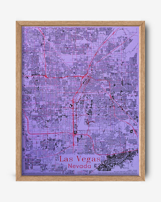Las Vegas - 1 | Map 16" x 20"