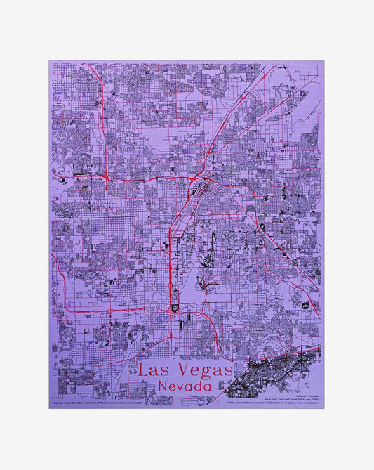 Las Vegas - 1 | Map 16" x 20"