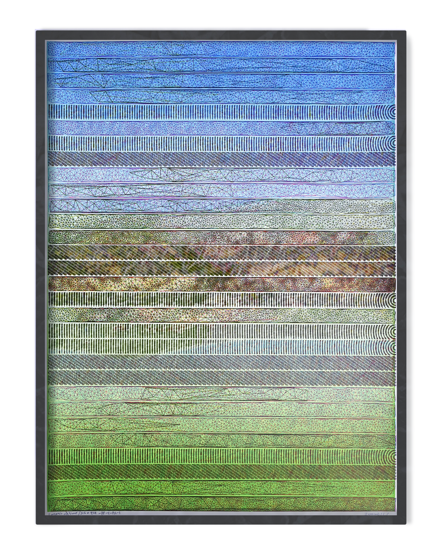Layers of Time | Generative prints | 22" x 30"