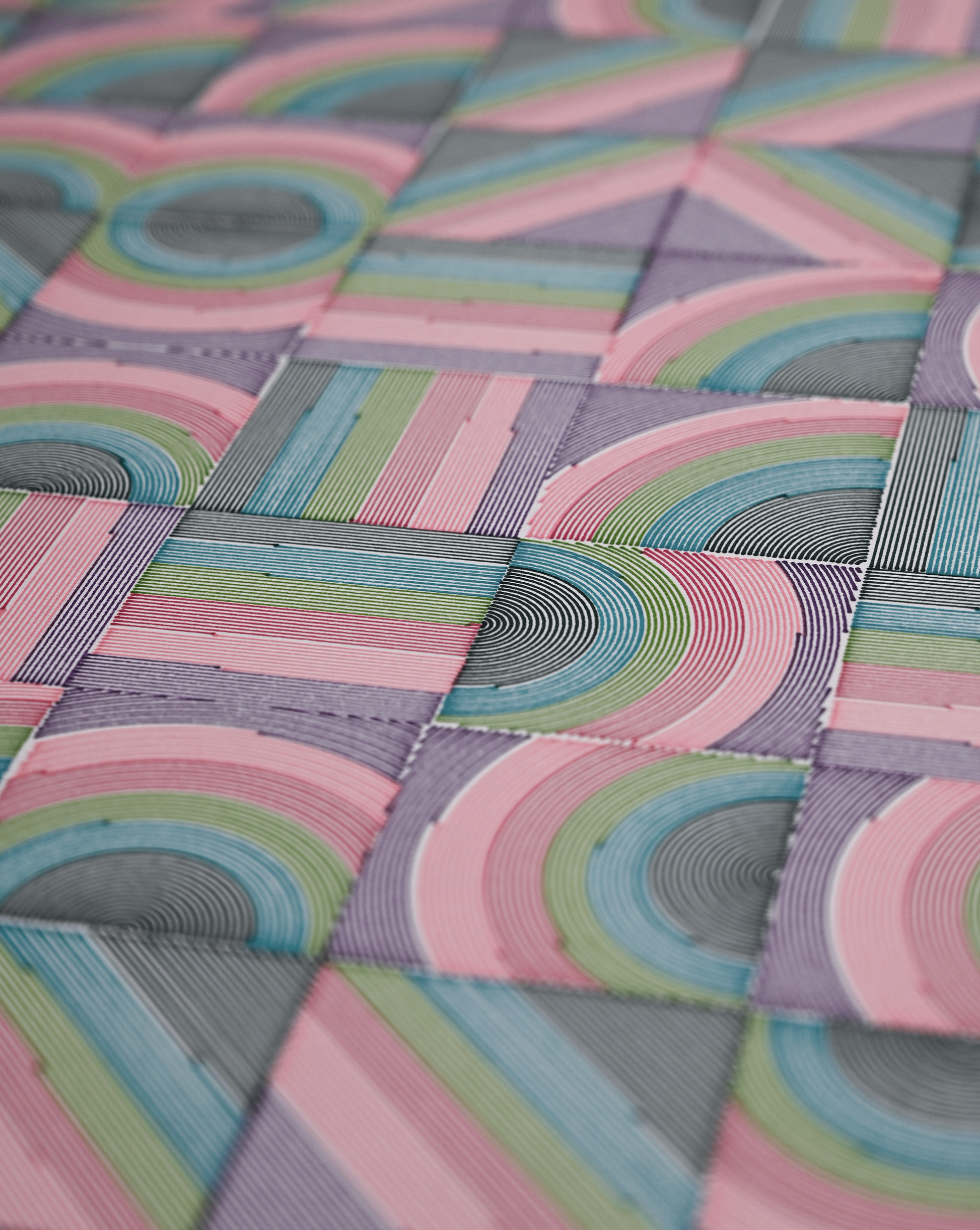 Machine-drawn abstract geometric artwork – pen plotter art, generative art prints, algorithmic art, pen plotter art
