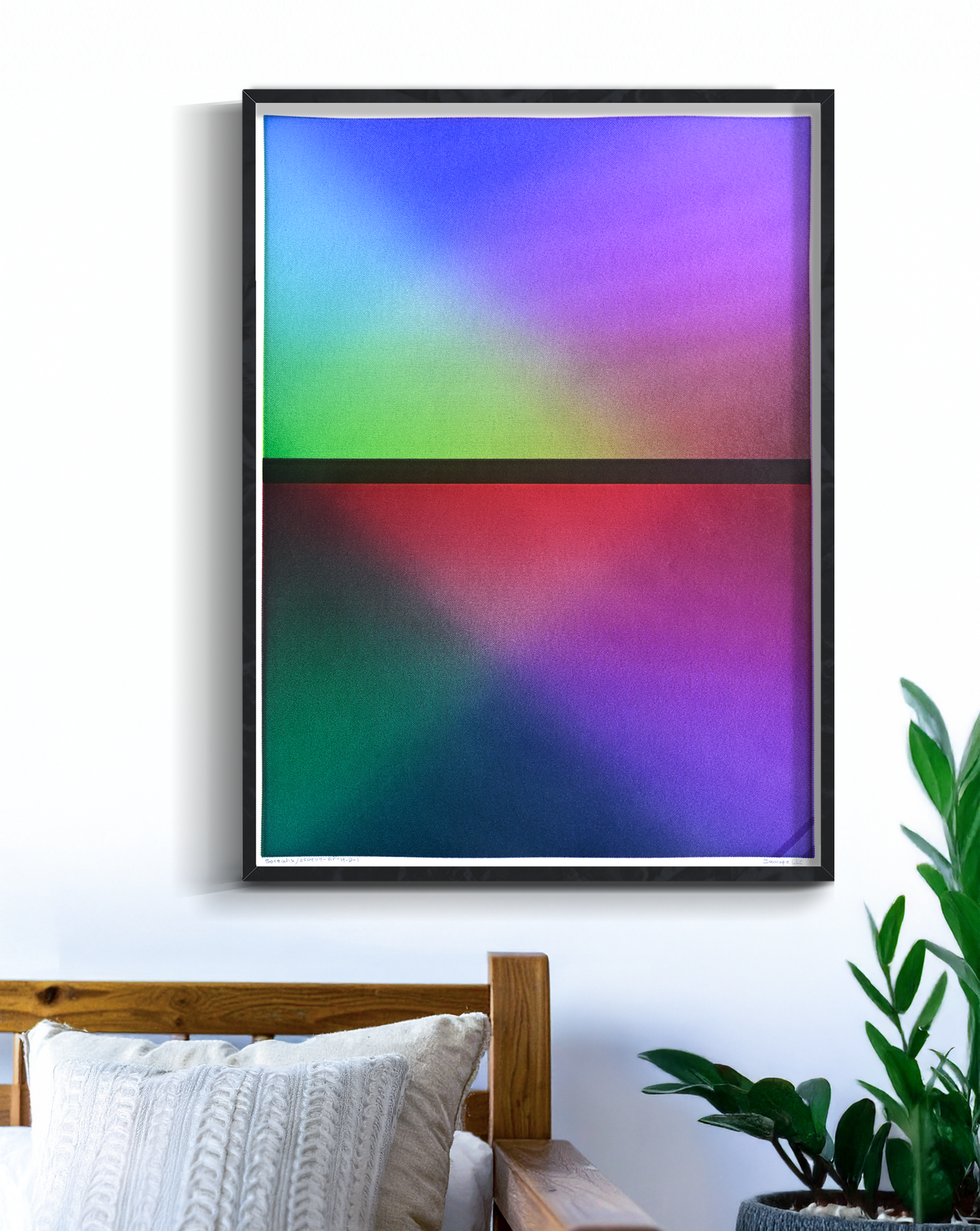 Machine-drawn geometric art inspired by the northern lights – Machine-drawn geometric art . With interior- pen plotter art, generative art prints, algorithmic art