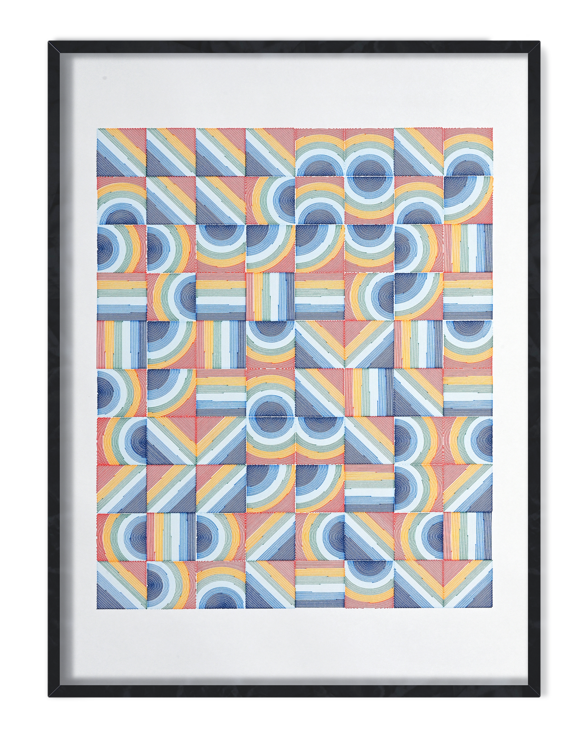 Machine-drawn geometric art in tonal gradients pen plotter art, generative art prints, algorithmic art.