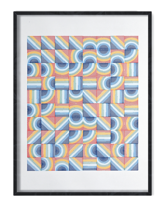 Machine-drawn geometric art in tonal gradients pen plotter art, generative art prints, algorithmic art.