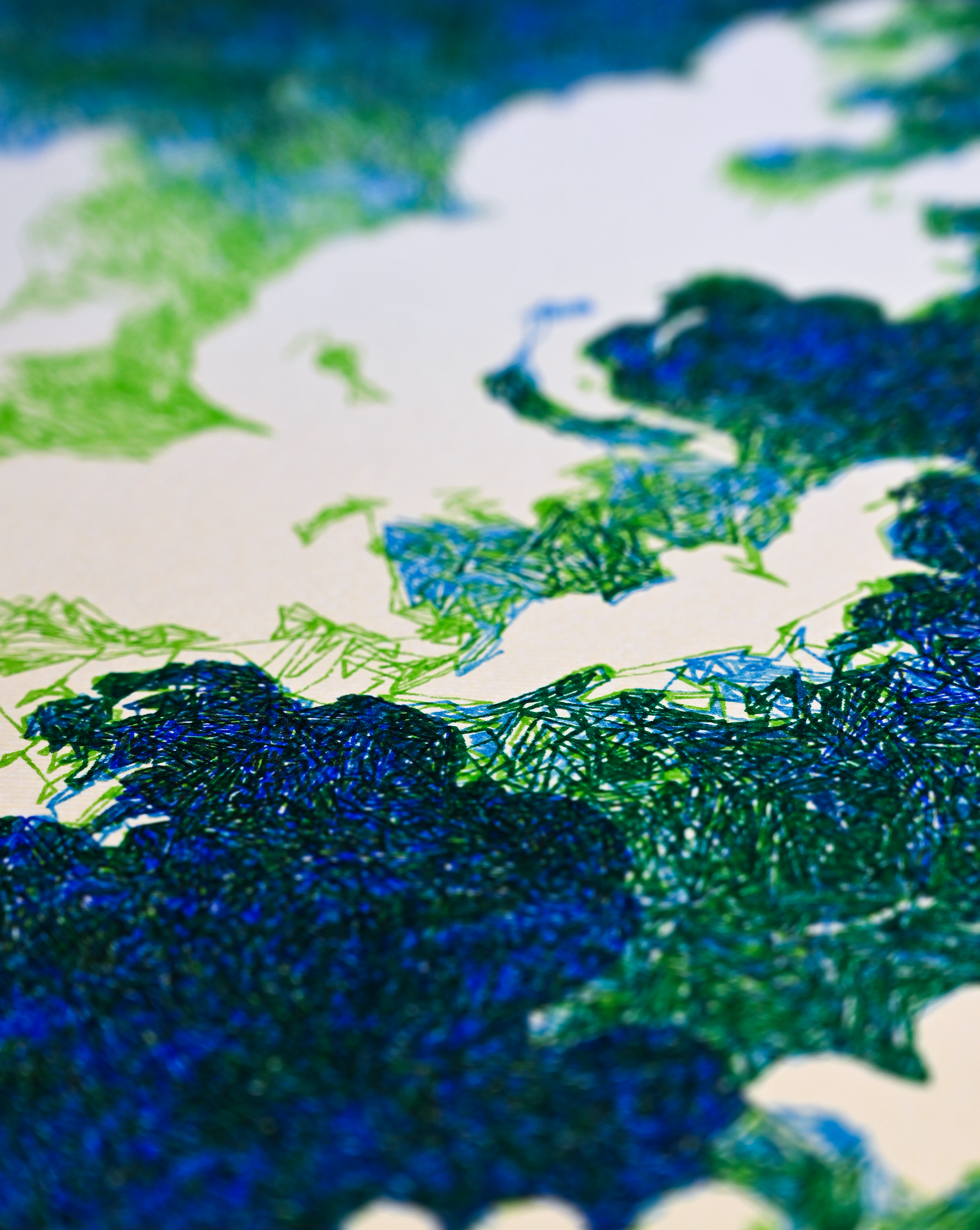 Minimalist plotter art print inspired by mountain and sky, pen plotter art, generative art prints, algorithmic art