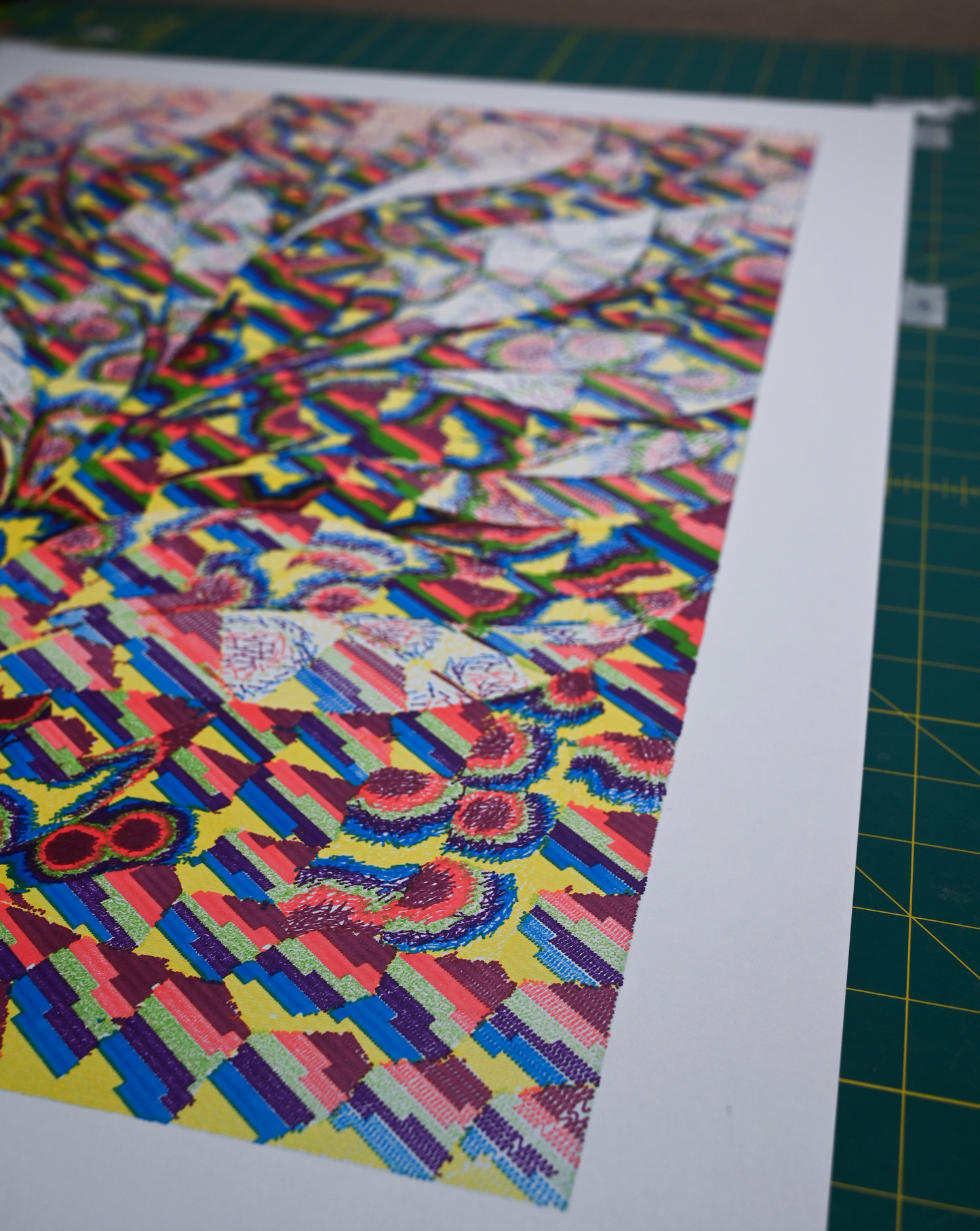 Machine-drawn geometric - pen plotter art, generative art prints, algorithmic art