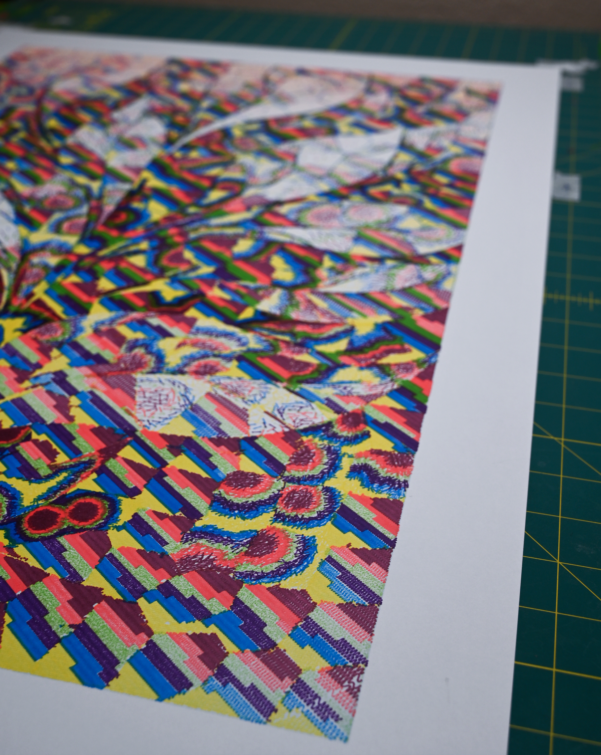 Machine-drawn geometric - pen plotter art, generative art prints, algorithmic art