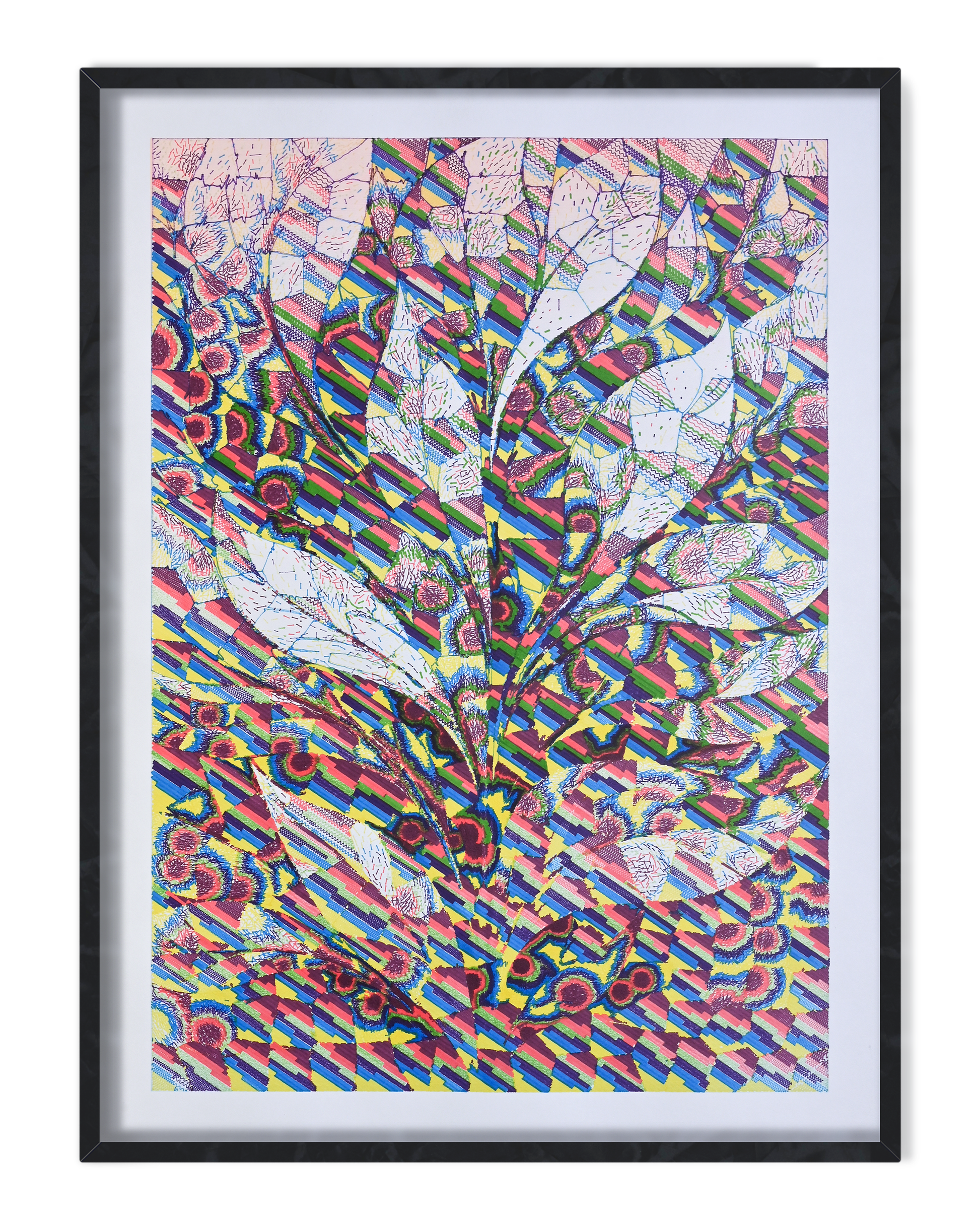 Machine-drawn geometric pattern inspired by glass and reflection pen plotter art, generative art prints, algorithmic art