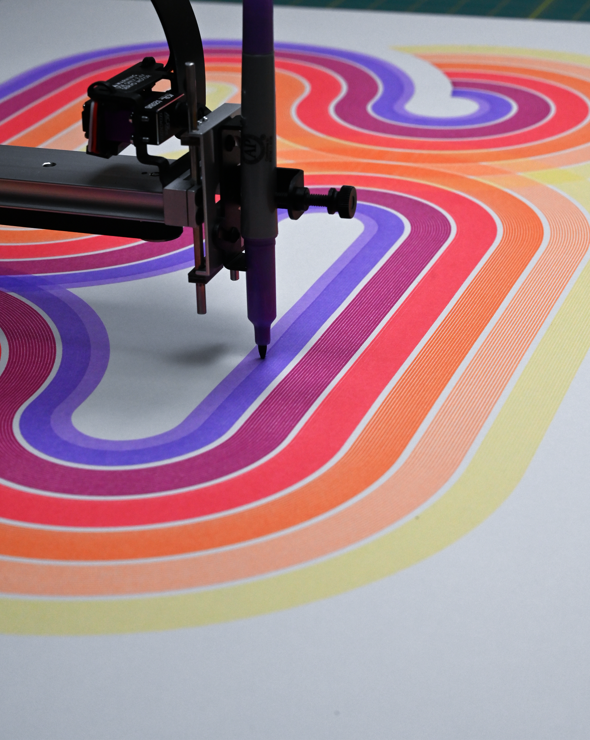 generative plotter artwork-Left-pen plotter art, generative art prints, algorithmic art,