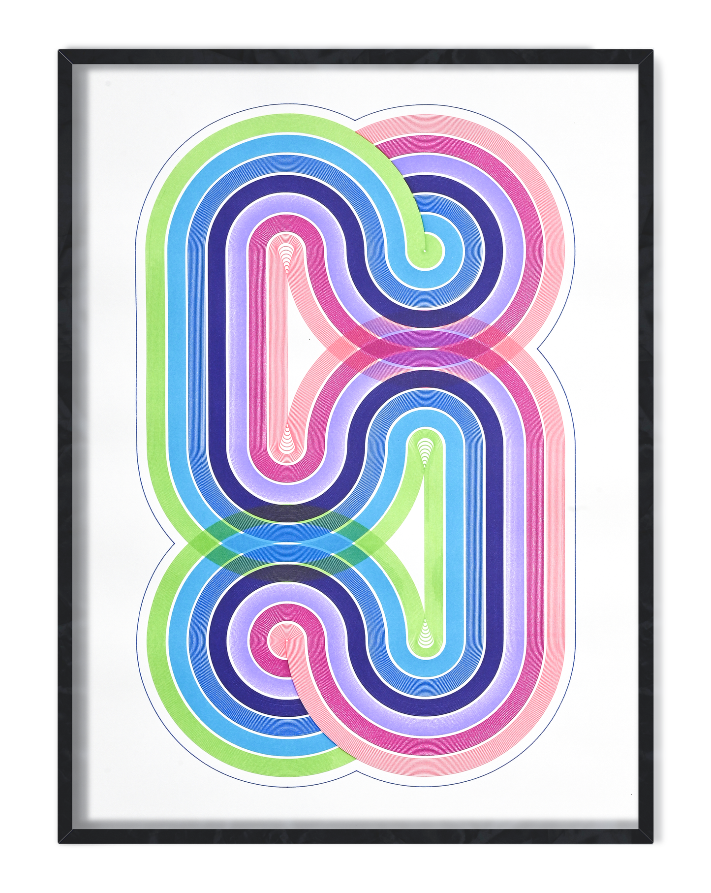 pen plotter line art featuring curved geometric - pen plotter art, generative art prints, algorithmic art