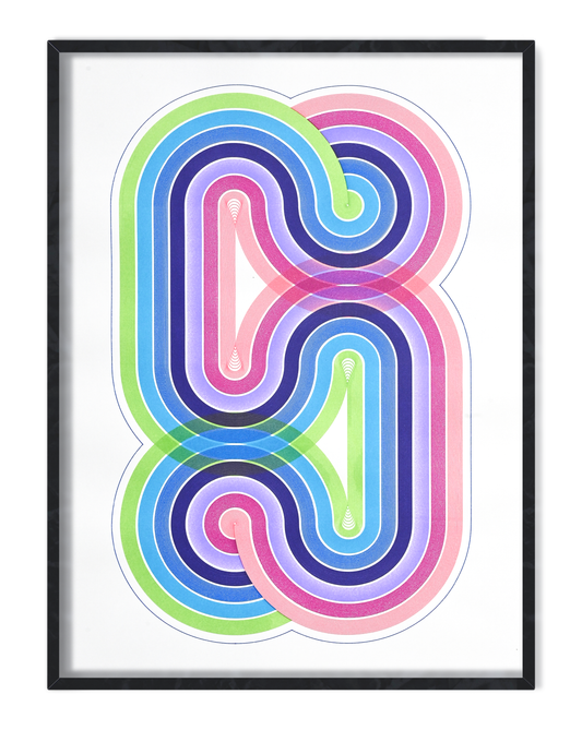 pen plotter line art featuring curved geometric - pen plotter art, generative art prints, algorithmic art