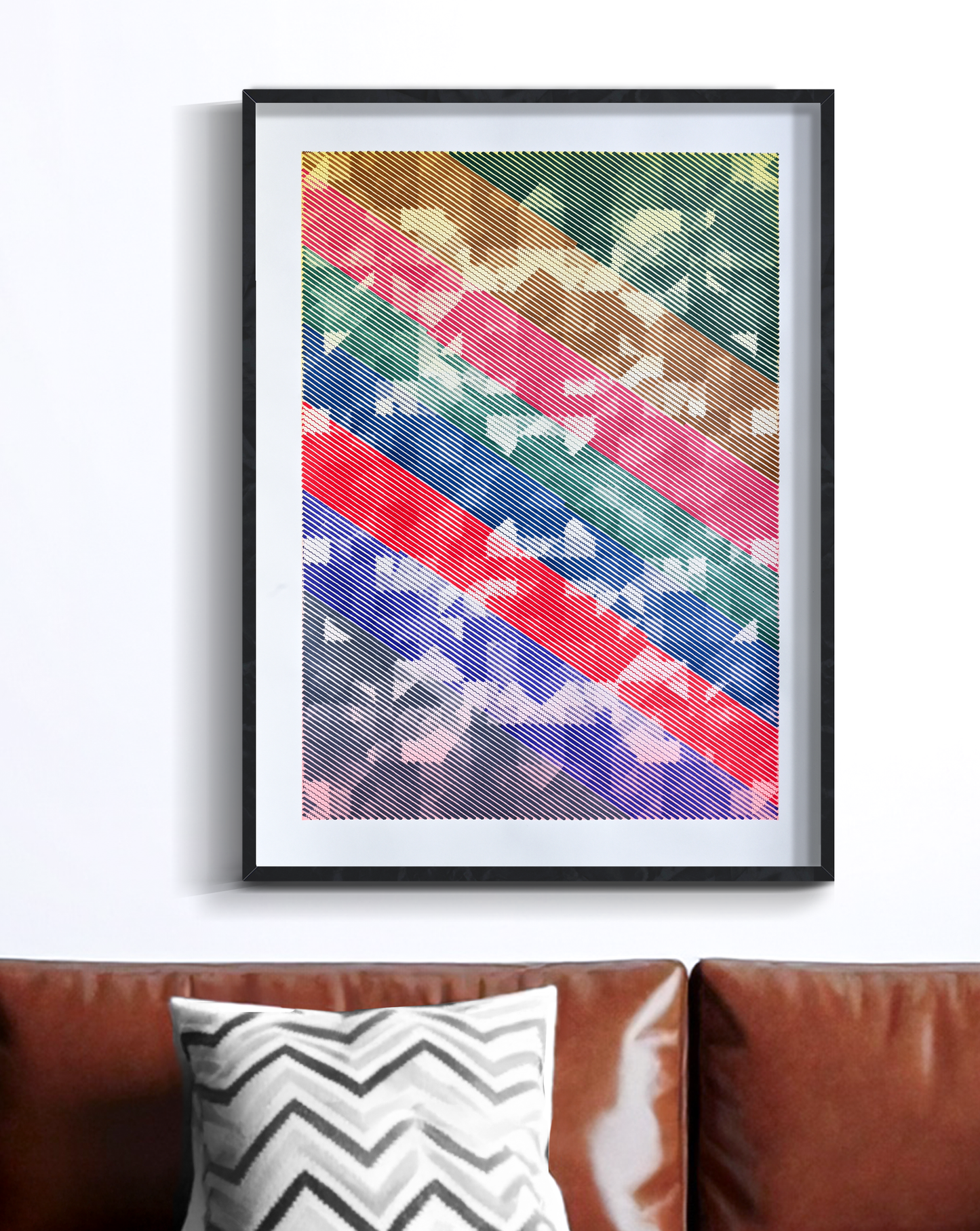 Machine-drawn octagonal geometric pattern –-pen plotter art, generative art prints, algorithmic art