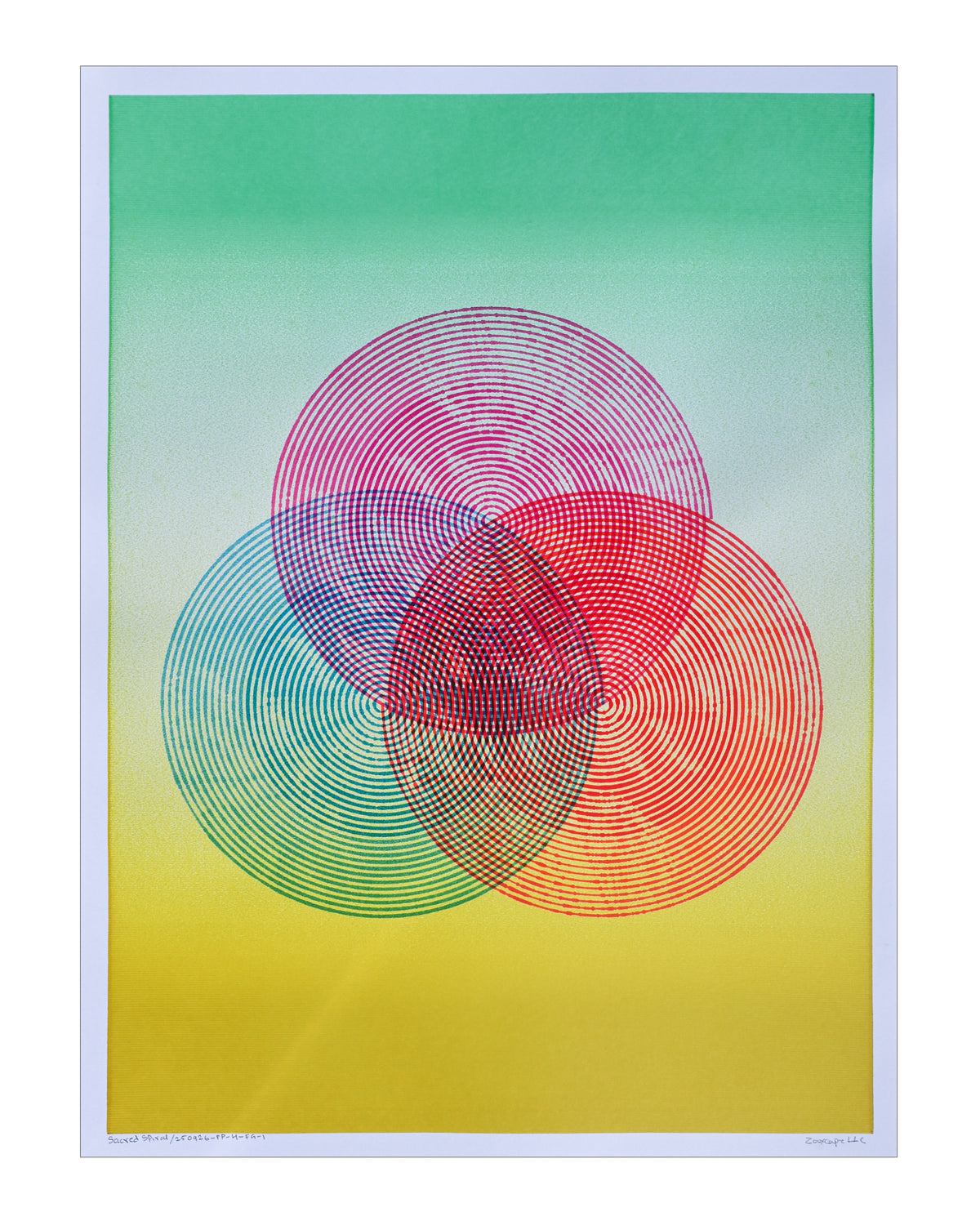 Sacred Spiral - 22" × 30" | Framed + Mat 24" × 36"