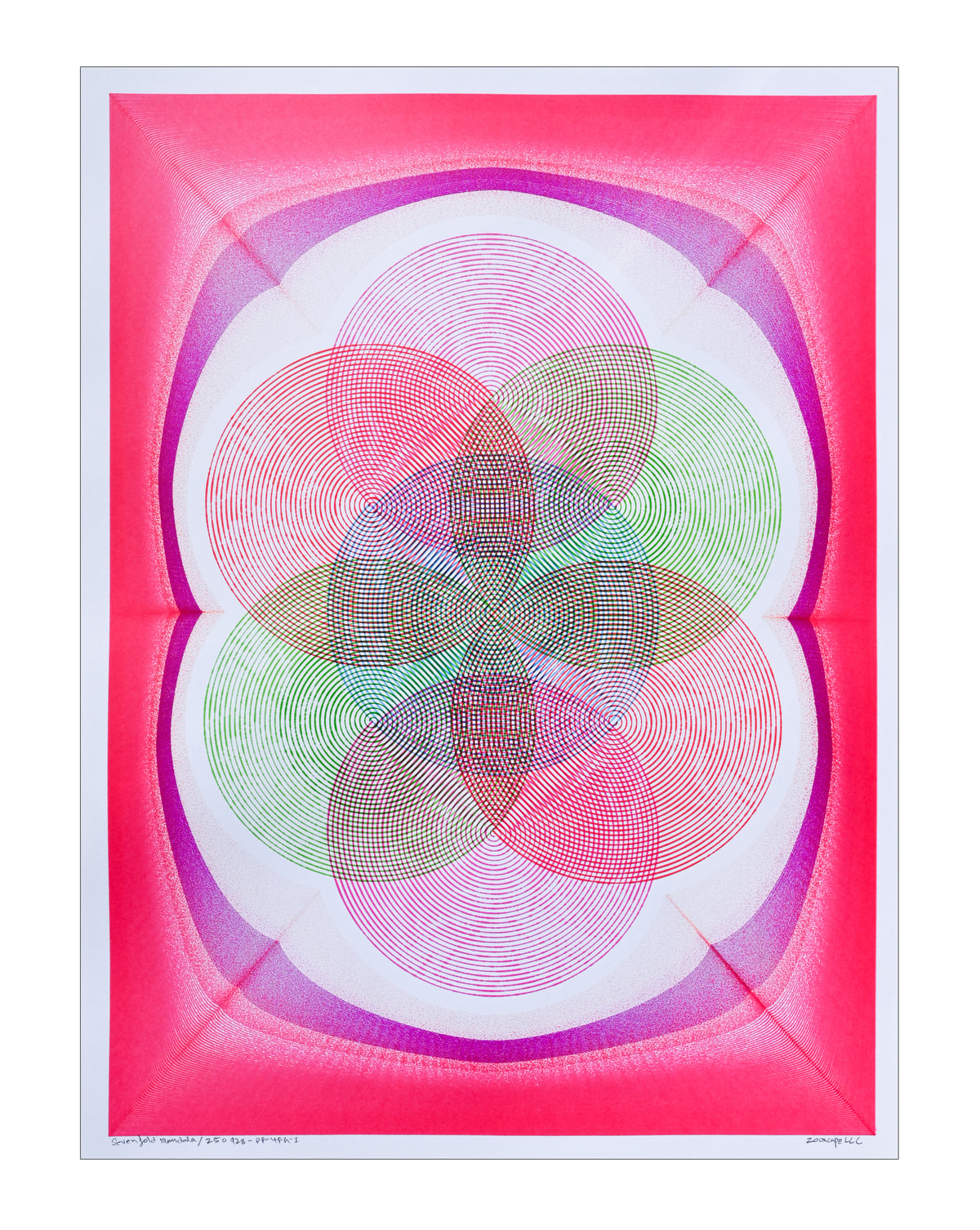 Sevenfold Mandala - 22" × 30" | Framed + Mat 24" × 36"